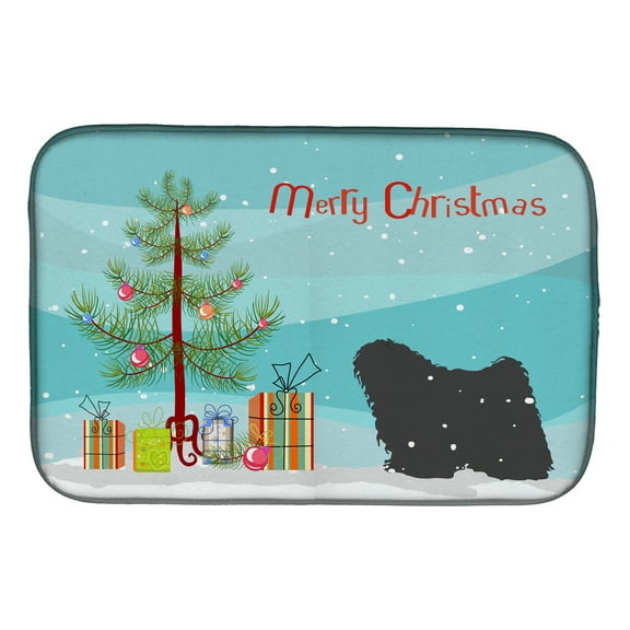 Puli Merry Christmas Tree Dish Drying Mat