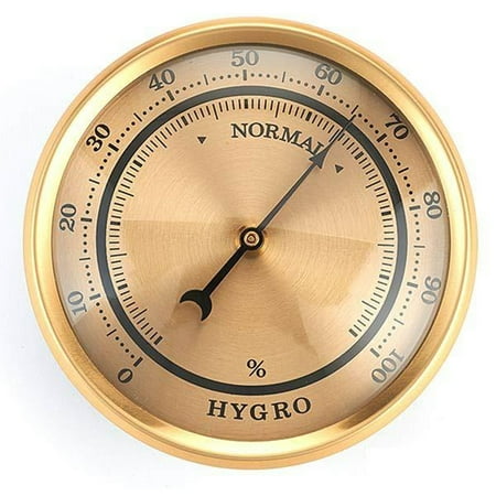 

Hygrometer w/Brushed Gold Dial and Brushed Gold Bezel