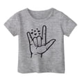 thumbnail image 4 of Gelikeya Toddler Shirts for Boys Size 2-3 100 Days of School Shirt Short Sleeve Graphic Tee Soft Comfortable Valentines Shirt Summer Clothing Grey 2-3 Years, 4 of 4