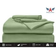 thumbnail image 2 of 26-INCH EXTRA DEEP POCKETS Split Head King Sheets Sets for Adjustable Bed - 800-Thread Count 100% Egyptian Cotton - 4-PC Set - FlexTop King 32" Split, Sage Solid, 2 of 7