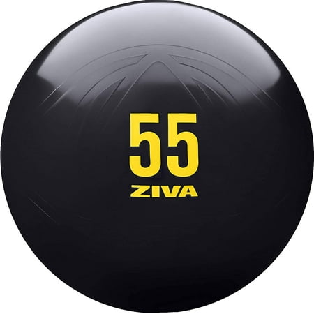 UPC: 4895202527068 | ZIVA Anti Burst Core Fitness Exercise Ball – Professional Grade Slip Resistant Yoga Ball for Stability Balance – Includes Hand Pump Multiple Sizes Available – 55 cm Black