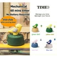 thumbnail image 3 of Cute Bird Timer, Mechanical Kitchen Visual Timer for Kids, Wind Up 60 Minutes Manual Countdown Timer for Classroom, Home, Study and Cooking (Green Bird), 3 of 8