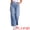 Light Blue, variant on DARING DIVA Women's Trendy Elastic Waist Wide Legs Drawstring Jeans XS Blue