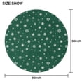 thumbnail image 6 of Green Christmas Snowflake Pattern Round Tablecloth 60"x60",Wrinkle Wipeable Table Cloth for Kitchen Dining Room Picnic Patio Party, 6 of 6