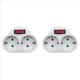 thumbnail image 1 of 2X Enchufe MúLtiple EstáNdar de la UE 250V 16A Enchufe de ConversióN de Enchufe Doble con Interruptor de Salida Enchufe Adaptador de Corriente Enchufe Enchufe de la UE, 1 of 5