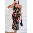 thumbnail image 4 of Vestido PRETTYGARDEN Midi Floral Sin Mangas con Fruncido y Volantes Talla M, 4 of 8