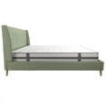 thumbnail image 5 of Bowery Hill Contemporary Linen Fabric Upholstered King Bed in Light Green, 5 of 10