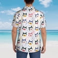 thumbnail image 6 of Balery Cute Dog Print Men's Hawaiian Shirts Short Sleeve Beach Shirt Relaxed Fit Vacation Button Down Shirts-X-Large, 6 of 9