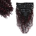 thumbnail image 1 of Extensiones con clip SIYUSI Kinky Curly 100% brasileño Remy Hair, 1 of 5