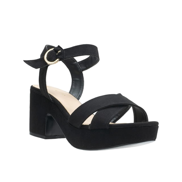 Zapatilla Tacon Ancho Lady Paulina® Color Durazno Negro negro 25