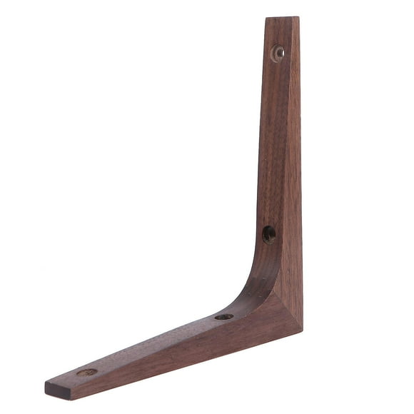 1Pc Shelf Brackets Solid Wood Shelf Holders Wall Mounted Shelves Support(Coffee)
