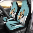 thumbnail image 2 of ZHANZZK Set of 2 Car Seat Covers Cartoon Mr Mrs Get Married Universal Auto Front Seats Protector Fits for Car,SUV Sedan,Truck, 2 of 5