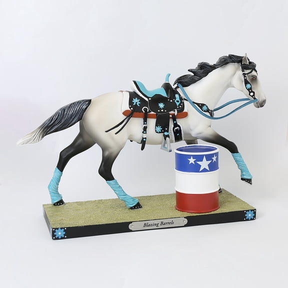 Enesco Trail of Painted Ponies Blazing Barrels Figurine 7.3in H