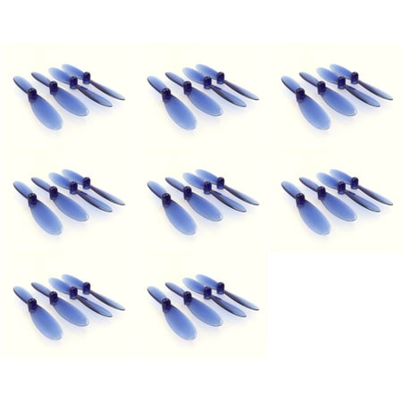HobbyFlip Transparent Clear Blue Propeller Blades Props Rotor Set 55mm Compatible with Traxxas QR-1 8 Pack