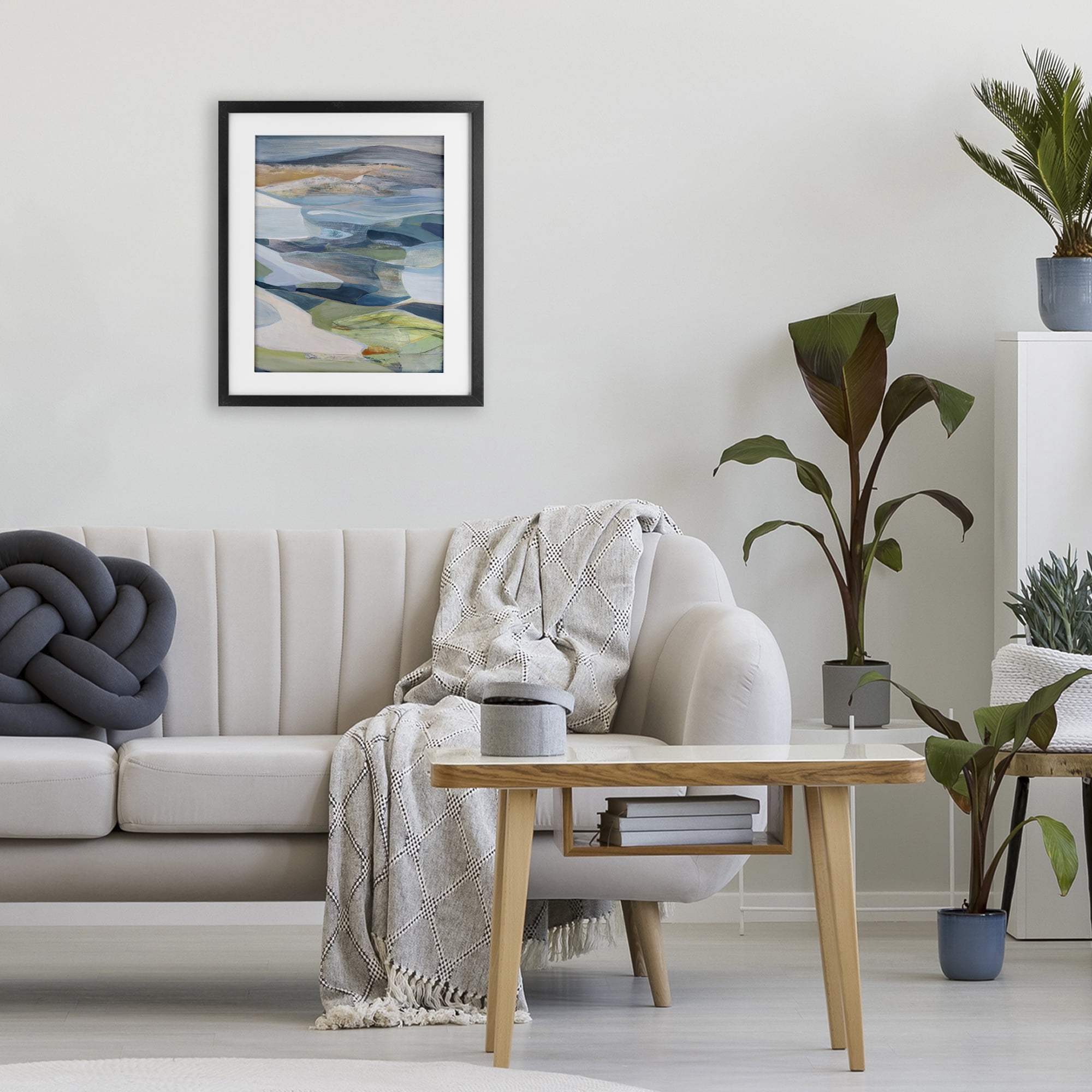 Stupell Industries Shifting Horizons Distortion Black Framed Print Under Glass, design by Farren Lee
