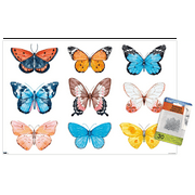 Watercolor Butterflies 14.72" x 22.37" Poster by Trends International