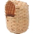 thumbnail image 1 of Large Natural Finch Nest for Cages - Bamboo Handmade Bird House, 1 of 8