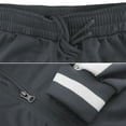 thumbnail image 2 of vkwear Men's Striped Athletic Running Jogging Gym Slim Fit Sweat Track Suit Set (Grey, 5XL), 2 of 3