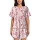thumbnail image 1 of Fotbe Orchids Flowers Conjunto de Pijama Estampado para Mujer, 2 Piezas, Ropa de Dormir con Camiseta de Manga Corta y Shorts Suaves-XX-Large, 1 of 6