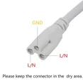 thumbnail image 3 of 3-Prong US Plug T5 T8 Power Cords for Integrated LED Light Fixture 4 Pack, 3 of 8