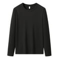 thumbnail image 3 of Big and Tall Shirts for Men Crewneck Shirt Long Sleeve T Shirts Pullover Sweater Slim Fit Basic Thermal Tops for Men Big And Tall Graphic T Compression Mens Tee Tee 4XL, 3 of 4