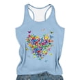 thumbnail image 4 of WEIWEN Womens Tank Tops Summer Fashion Colorful Butterfly Heart Printed Sleeveless Spaghetti Strap Tank Top for Women Vest Light Blue, XL, 4 of 4