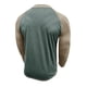 thumbnail image 5 of Blusas y camisas de manga larga con cuello redondo para hombre, estilo casual, a la moda, con botones, parches lisos, manga larga, manga raglán, blusa de poliéster para hombre., 5 of 6