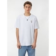 thumbnail image 1 of Men'S Casual Short Sleeve T-shirt, Crew Neck, Slight Stretch, Summer Leisure Comfortable T-shirt, Fashionable Print Tops, 1 of 7