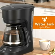 KNDKO 5-Cup Coffee Maker, 700W Quick-Heating Coffee Machine with 2-Hours Keep Warm & Timing Function, Glass Carafe(0.75L)