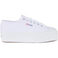 thumbnail image 2 of Superga 2790 Cotu Women's Lace Up Canvas Platform Trainers In White Size 10, 2 of 6