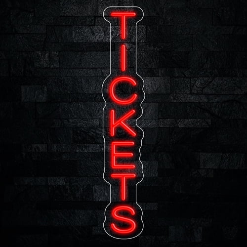 Tickets Neon LED Sign 5"L x 27"H #32806