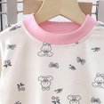 thumbnail image 7 of NOLDARES Toddler Baby Boy Fall Winter Clothes Crewneck Long Sleeve Sweatshirt Pullover Tops Elastic Joggers Pants 2pcs Outfit Set Size:2-3 Y,Pink, 7 of 7