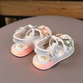thumbnail image 5 of LYHaoo Girls Sandals Summer Light Up Girls' Toddler Walking Shoes 1 2 Years Old Children's Closed Toe Kick Flower Sandals Sizes 10 Little Kid(20), 5 of 6