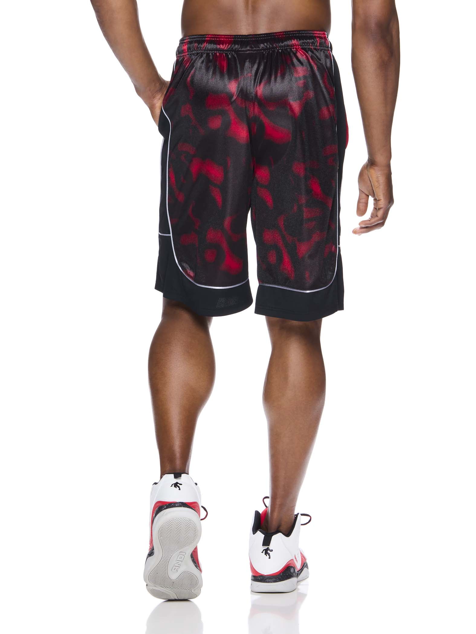 AND1 Mens and Big Mens All Courts 11" Printed Shorts, up to Sizes 5XL