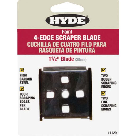 Hyde Tools 11120 4-Edge Scraper Blade - Quantity 10