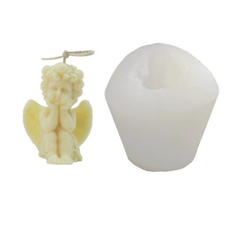 

ZPAQI 3D Cute Angel Silicone Fondant Soap Mold DIY Candle Chocolate Decor Baking Mould