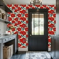 thumbnail image 3 of Peel and Stick Wallpaper 17.7in x 9.8ft Vibrant Red Bluebirds Floral Cream Contact Paper Vinyl Self-Adhesive Removable Wall Paper for Bedroom DIY Home Decor Renter Friendly, 3 of 8