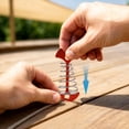 thumbnail image 4 of 10 Pcs Aluminum Alloy Fishbone Tent Stakes Deck Anchor Pegs with Spring Rope Buckle Hook, Windproof Camping Pegs for Wood Platform, Secure Tent Anchors for Outdoor Hiking 3Inch, 4 of 4