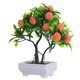 thumbnail image 3 of Bonsái de durazno artificial en maceta, planta en maceta, árbol frutal falso, planta artificial decorativa, 3 of 8