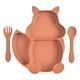 thumbnail image 1 of Platos de silicona para bebés - Platos partidos para para y Platos para bebés con ventosas Se la la adaptaciónción a de des naranja Baoblaze Plato dividido para niños, 1 of 4