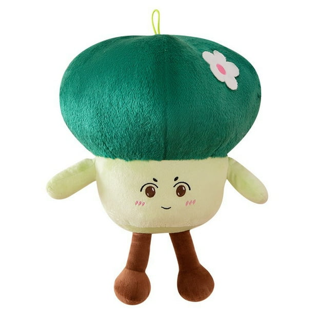 Muñeca de peluche con brócoli, relleno suave de verduras con dibujos animados, 30 cm