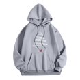 thumbnail image 4 of Womens Christmas Sweatshirt Womens Christmas Tree Hoodies Winter Hoodie Adjustable Drawstringal Style Woman Hoodies Grey XXL, 4 of 4