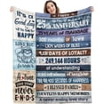 thumbnail image 1 of LHSHID Customized Blanket for Wife Husband Parents 25th Wedding Anniversary Gift 60x80in, 1 of 7
