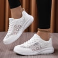 thumbnail image 3 of HEWUQI Running Shoes Women Lace up Arch Support Platform Wedge Walking Non Slip Sneakers Lightweight Casual Outdoor Athletic Footwear Black Size 16, 3 of 6