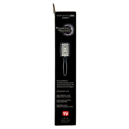 Conair - Infiniti PRO Diamond Brilliance Hot Paddle Brush - Black
