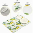 thumbnail image 4 of Lemon Pattern Dish Drying Mat for Kitchen Countertops Sinks Drying Mat Absorbent Heat Resistant Dishes Drainer Pad 16 x 18 Inch, 4 of 7