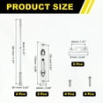 thumbnail image 2 of 2 Pack Extension Flush Bolt with Rod, 12 Inch Stainless Steel Door Flush Bolt Latch Concealed Security Door Lock for Double Doors, Silver, 2 of 6