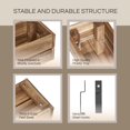 thumbnail image 3 of Wooden Planter Box, Acacia Wood Flower Container, Rustic Rectangle Storage for Planting, Decor and Storage - 3 Colors (Natural), 3 of 5