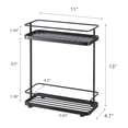 thumbnail image 4 of Yamazaki Home Shower Caddy - Three Sizes, Black, Steel, Small, Supports 13.2 pounds, Water Resistant, No Assembly, 4 of 4