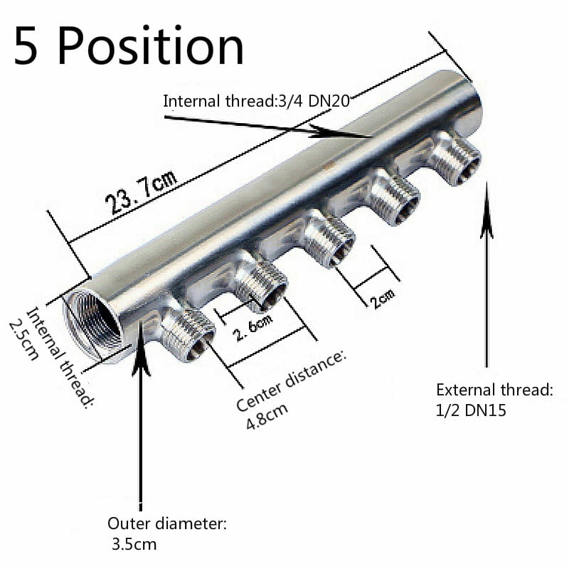 1/2 * 3/3/4/5/6/7 Position Water Distributor Pipe Connector Valve Water Knockout Drum Water Trap